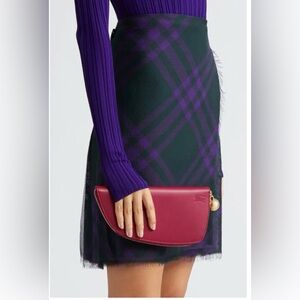 Burberry large shield zip pouch wallet